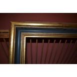Good quality modern rectangular gilt swept picture frame, 40ins x 30ins rebate, together with four