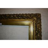 Very large late 19th or early 20th Century rectangular gilt moulded composition picture or mirror