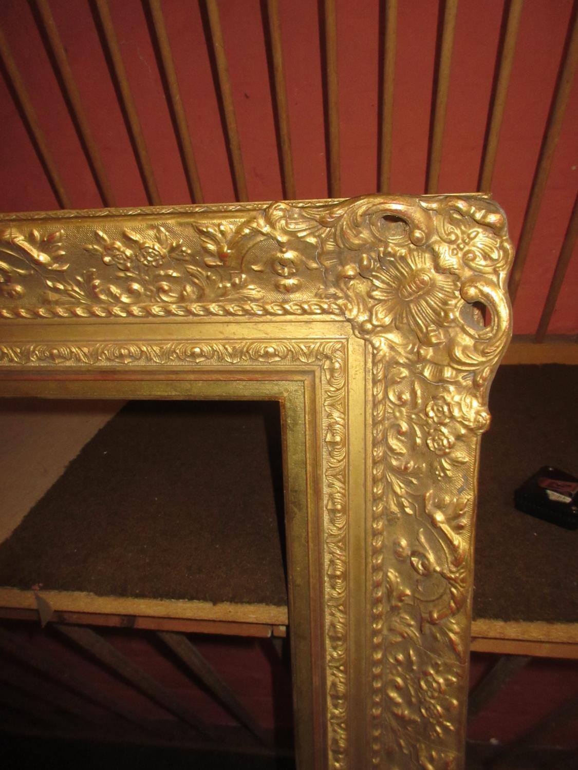 Good quality modern rectangular gilt swept picture frame, 40ins x 30ins rebate, together with four - Image 7 of 10