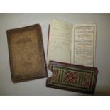 Miniature leather bound volume, Goldsmith ' An Almanac for the Year of our Lord ', 1796 with