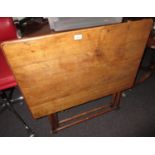 Late 19th or early 20th Century beechwood rectangular folding table together with a small quantity