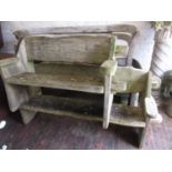 Wooden plank garden bench and a similar smaller bench see photos