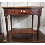 Titchmarsh & Goodwin, good quality reproduction mahogany lamp table, the figured crossbanded top