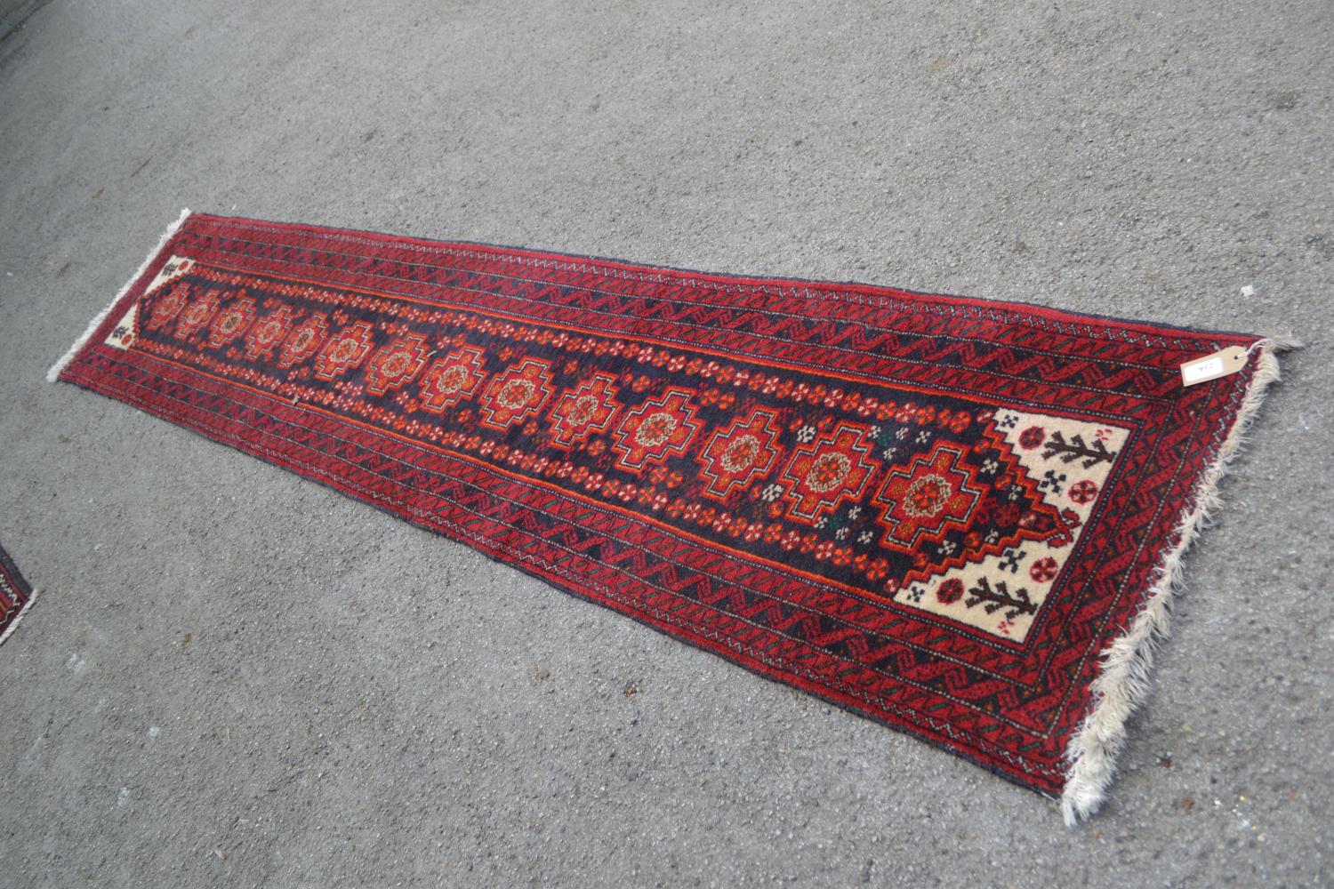 20th Century Belouch runner, 9ft x 1ft 10ins