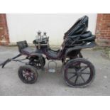 20th Century painted wooden four wheeled dog cart (for restoration)