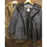 Ladies mid 20th Century half length dark brown mink jacket labelled Karter, together with a