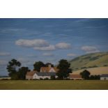 Christopher A. Hankey, a pair of oil paintings on board, ' The South Downs Near Alfriston ' and '