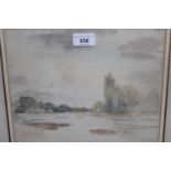 Sir Walter Westley Russell, watercolour, view of Richmond, Surrey, 8.75ins x 10.75ins