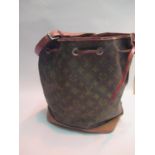 Louis Vuitton Monogram Noe bucket bag (worn, at fault)