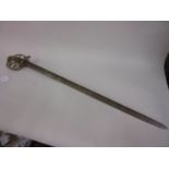 Victorian officer's dress sword hilt with shagreen grip mounted with a later 31.5in steel blade It