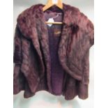 Ladies mid 20th Century half length dark brown mink jacket labelled Karter, together with a