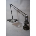 Dazor, American watchmakers Anglepoise lamp / magnifying glass