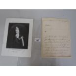 Louise, Princess Palatine, daughter of Elizabeth of Bohemia, an autographed signed letter in French,