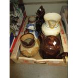 Doulton Lambeth Queen Victoria Commemorative stoneware jug and various other teapots, jugs etc