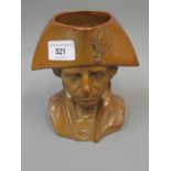 19th Century Doulton & Watts Lambeth pottery stoneware Admiral Lord Nelson character jug, 6ins