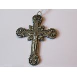 20th Century Russian silver pendant cross