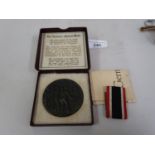 RMS Lusitania replica medal in original box
