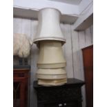Large collection of various 20th Century silk and other lampshades
