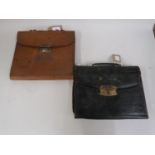 Late 19th / early 20th Century leather and brass document case by J. Vickery, Regent Street,
