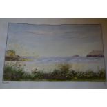 Album containing seventy two unframed watercolour and ink drawings, landscape and other scenes,