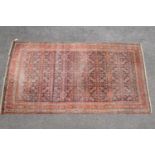Feraghan rug with an all-over Herati design on a blue ground with borders, 9ft 6ins x 5ft