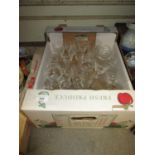 Box containing a quantity of miscellaneous good quality drinking glasses