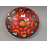 Poole pottery Aegean pattern bowl, 10.5ins diameter