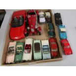 Set of twelve Franklin Mint diecast metal and plastic scale models of motor cars, together with
