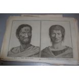 Small quantity of 18th and 19th Century unframed engravings, topographical subjects