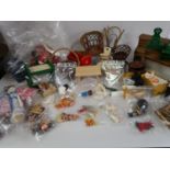 Quantity of various dolls house furniture and fittings