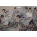 Sir William Russell Flint, signed coloured print ' Variations on a Theme ', 17.75ins x 24ins