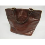 Mulberry tan alligator leather tote bag with brass fitting, 8ins wide There is no dustbag with