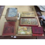 Various children's vintage games, five bound volumes ' Punch ', an oversize box of Bryant and May