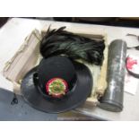 8th Regiment Bersaglieri hat with plumes, provenance - the property of Colonel Douglas C. Snowdon,