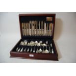 Modern one hundred and twenty four piece canteen of silver cutlery for twelve places by Carrs,