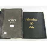 Valentino design book 1987 / 88 with fabric samples, in original box (at fault ), together with a