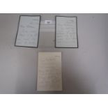 Three autographed signed letters from Louise, Princess Royal 1867 - 1931, one dated October 17th