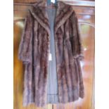 Ladies three quarter length mink fur coat (at fault)