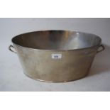 Oval silver plated two handled ice bucket 18ins x 12ins A few light surface scratches but no major