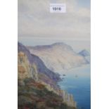 R. St John Ainslie, pair of signed watercolours, west country coastal landscapes, 13.5ins x 10ins