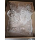Collection of sixteen various Waterford cut glass drinking glasses Chip to one glass as shown in