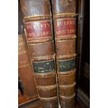 Two volumes, Bishop Burnets, ' History of His Own Time ' printed for Thomas Ward, London 1724 and