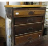 Pair of 19th Century large desk pedestals with drawers and plinths (at fault)