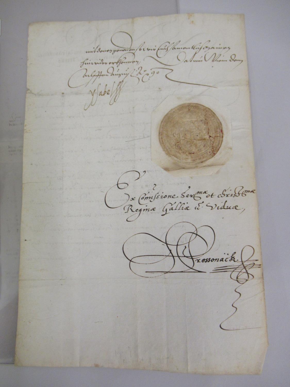 King Philip II of Spain 1527 - 1598, a letter signed in Spanish L el Pardo, 19th December 1575, to - Bild 2 aus 3