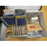 Suitcase containing a quantity of various cigars, two Masonic cuffs and two books