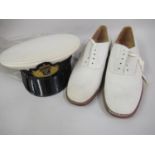 1960's Naval Officer's cap and pair of dress uniform shoes Additional photos attached