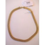 9ct Yellow gold necklet, 11g Excellent condition. No damage or repair. .375 and other marks as per