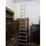 Wooden fruit picker's ladder with a later painted finish