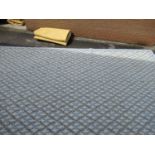 Very large modern Chinese machine woven carpet with an all-over blue floral lattice design on an