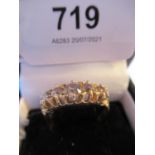 18ct Gold five stone diamond half hoop ring with old cut stones, the largest approximately 4mm